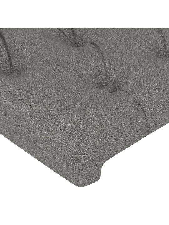 Čela postele 4 ks tmavě šedá 72x7x78/88 cm textil
