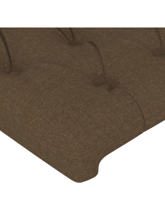 Čela postele 4 ks tmavě hnědá 72x7x78/88 cm textil