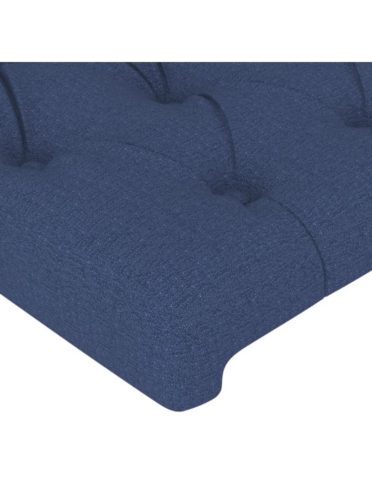 Čela postele 4 ks modrá 72x7x78/88 cm textil