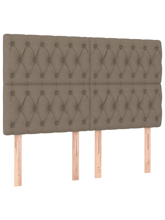 Čela postele 4 ks taupe 80x7x78/88 cm textil