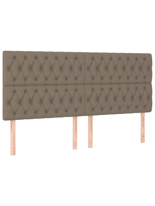 Čelo postele 4 ks taupe 100x7x78/88 cm textil