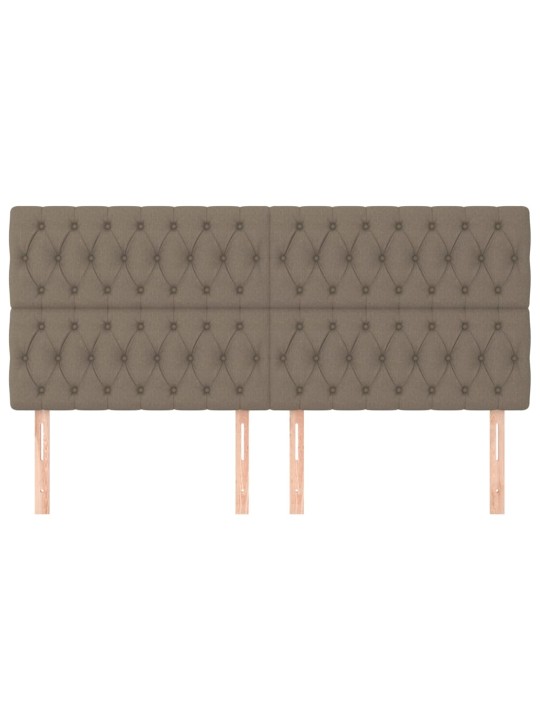 Čelo postele 4 ks taupe 100x7x78/88 cm textil