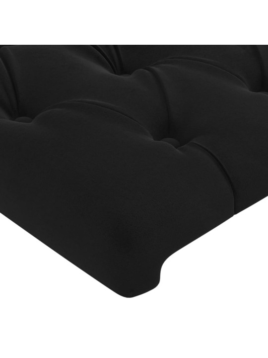 Čela postele 4 ks černá 72x7x78/88 cm samet