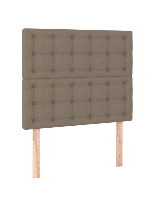 Čela postele 2 ks taupe 72 x 5 x 78/88 cm textil