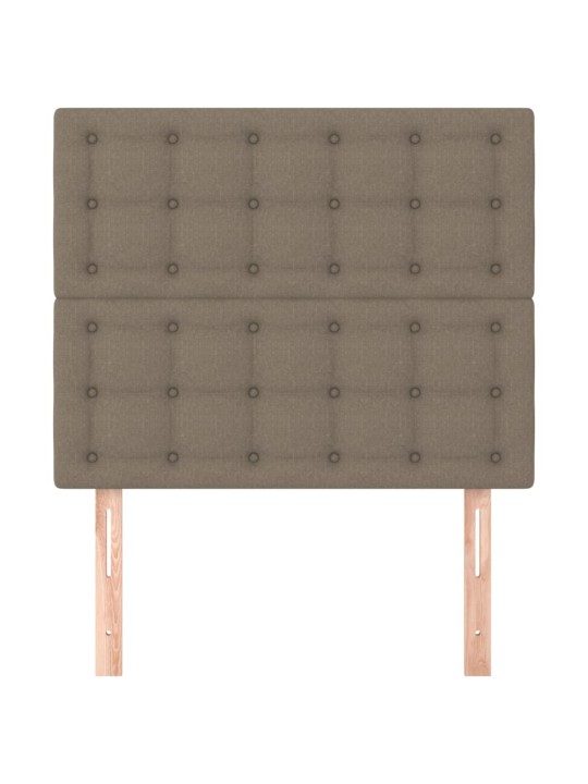 Čela postele 2 ks taupe 72 x 5 x 78/88 cm textil
