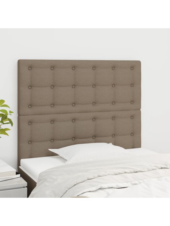 Čela postele 2 ks taupe 72 x 5 x 78/88 cm textil