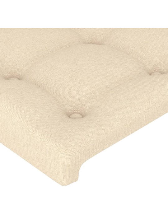 Čelo postele 2 ks krémové 80 x 5 x 78/88 cm textil