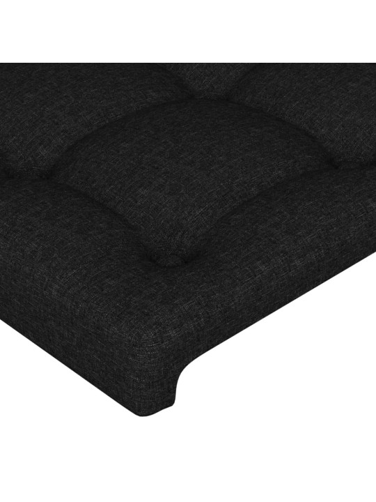 Čela postele 4 ks černá 72 x 5 x 78/88 cm textil