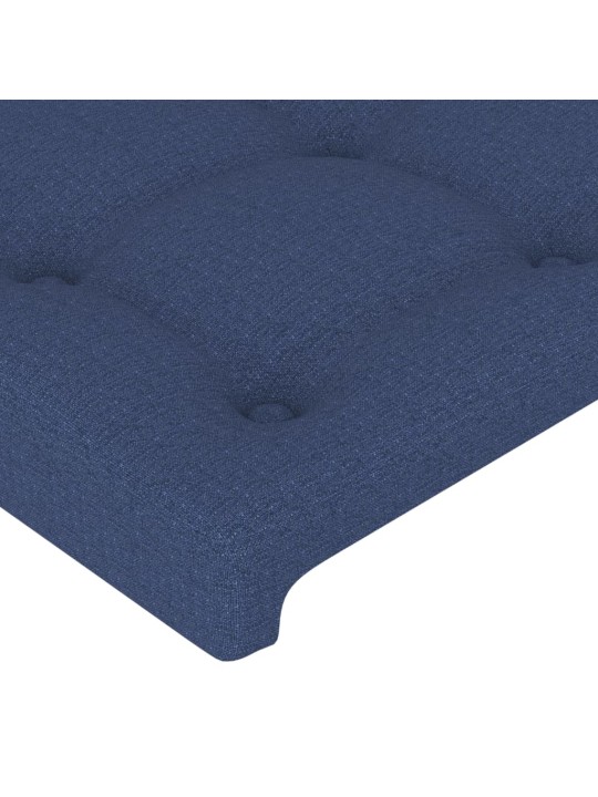 Čela postele 4 ks modrá 72 x 5 x 78/88 cm textil