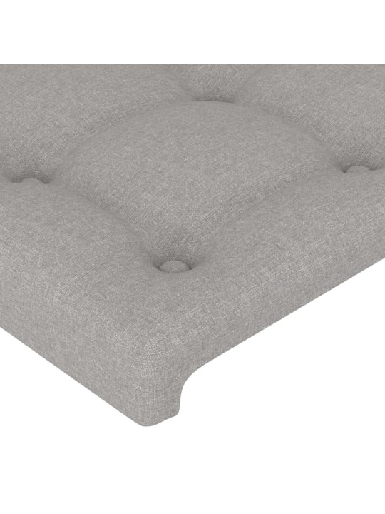 Čela postele 4 ks světle šedá 80x5x78/88 cm textil