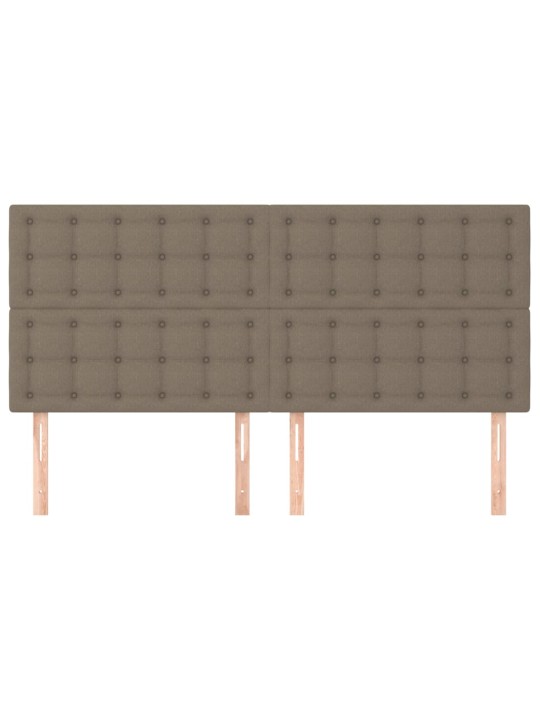 Čelo postele 4 ks taupe 100x5x78/88 cm textil