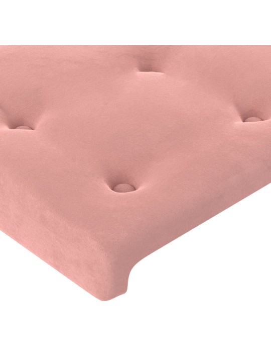 Čelo postele 4 ks růžové 100x5x78/88 cm samet