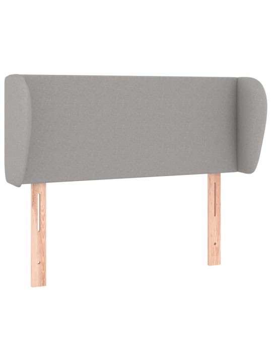 Čelo postele typu ušák světle šedé 83x23x78/88 cm textil
