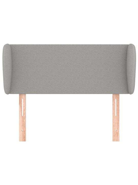 Čelo postele typu ušák světle šedé 83x23x78/88 cm textil