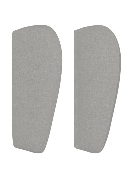 Čelo postele typu ušák světle šedé 83x23x78/88 cm textil