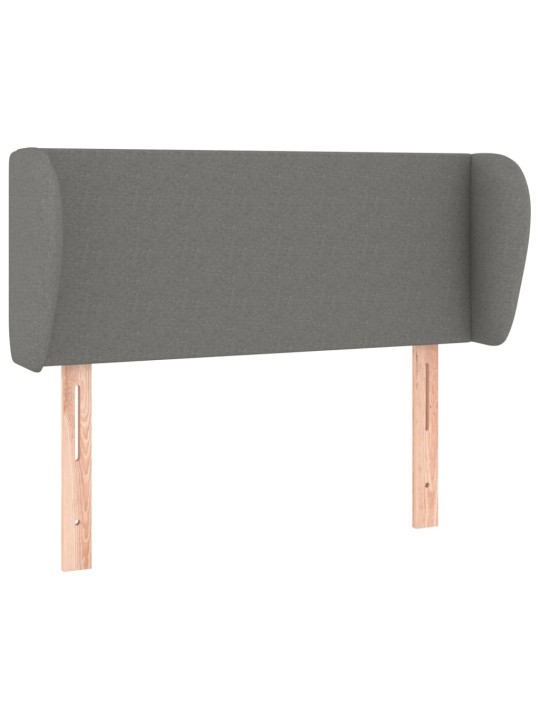 Čelo postele typu ušák tmavě šedé 83x23x78/88 cm textil