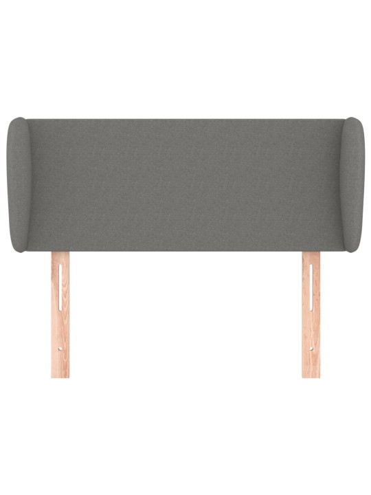 Čelo postele typu ušák tmavě šedé 83x23x78/88 cm textil