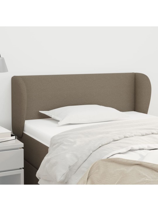 Čelo postele typu ušák taupe 83x23x78/88 cm textil