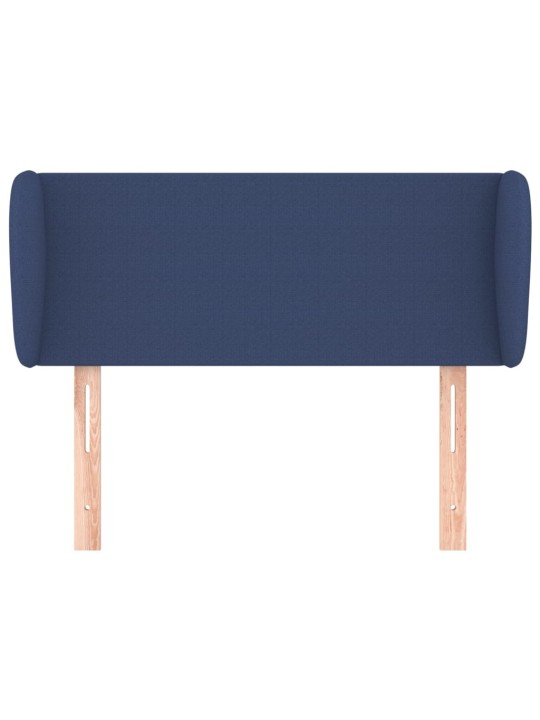Čelo postele typu ušák modré 83x23x78/88 cm textil