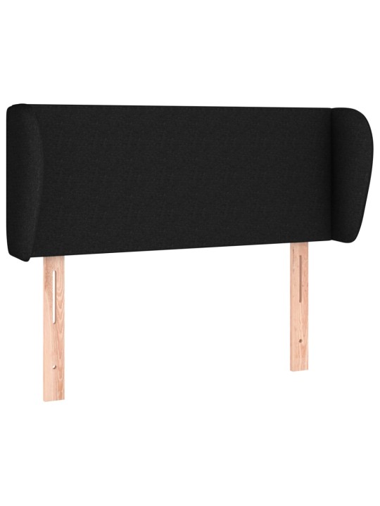 Čelo postele typu ušák černé 93x23x78/88 cm textil
