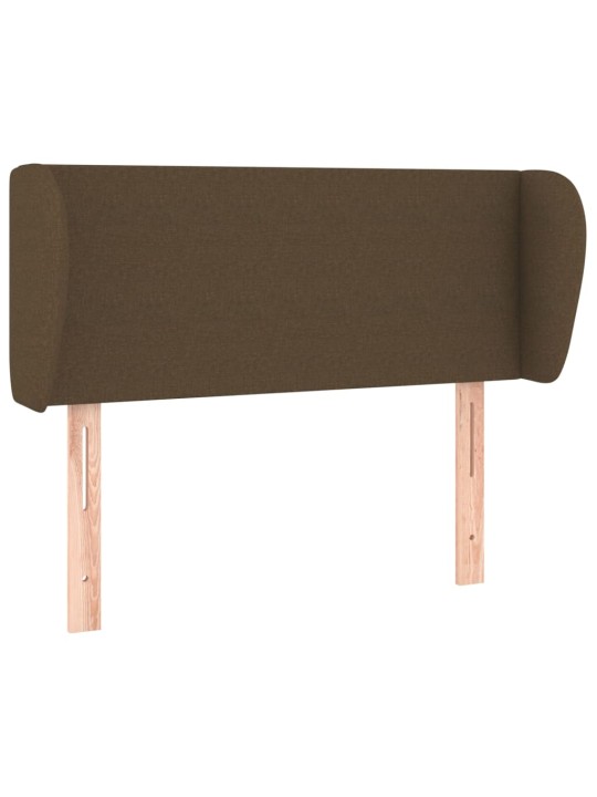 Čelo postele typu ušák tmavě hnědé 93x23x78/88 cm textil