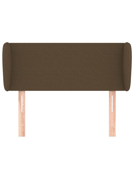 Čelo postele typu ušák tmavě hnědé 93x23x78/88 cm textil