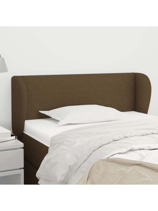 Čelo postele typu ušák tmavě hnědé 93x23x78/88 cm textil