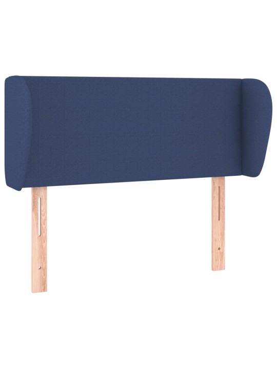 Čelo postele typu ušák modré 93x23x78/88 cm textil