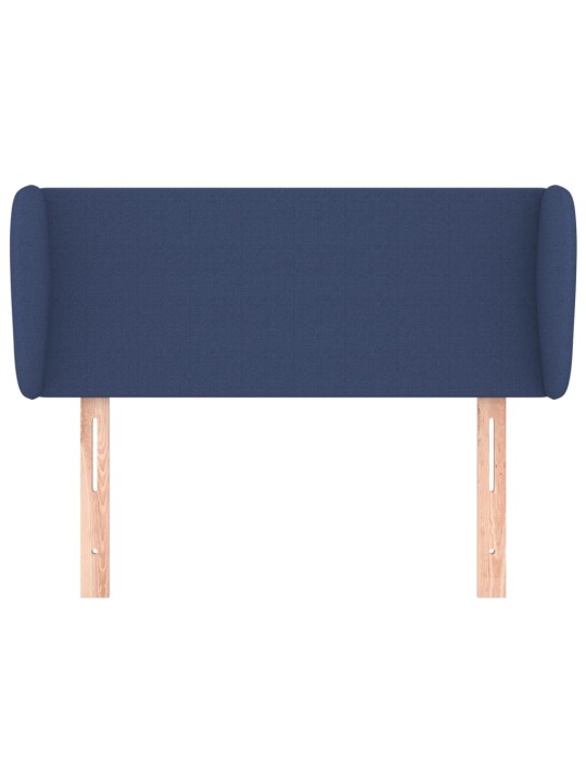 Čelo postele typu ušák modré 93x23x78/88 cm textil
