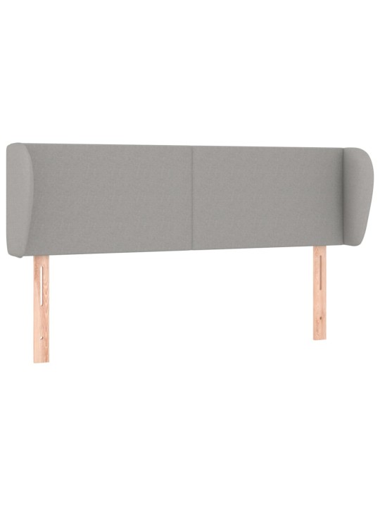 Čelo postele typu ušák světle šedé 147x23x78/88 cm textil