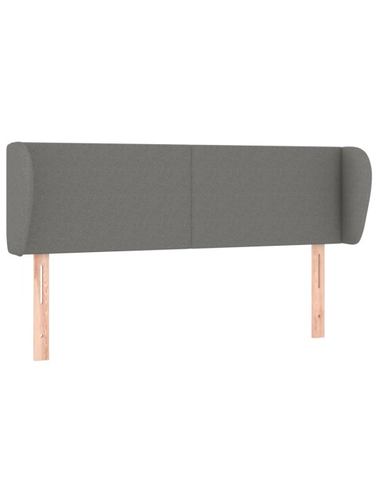 Čelo postele typu ušák tmavě šedé 147x23x78/88 cm textil