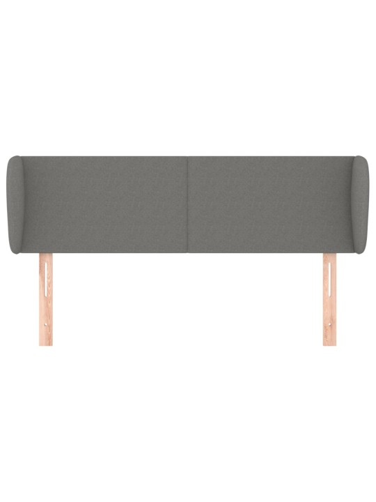Čelo postele typu ušák tmavě šedé 147x23x78/88 cm textil