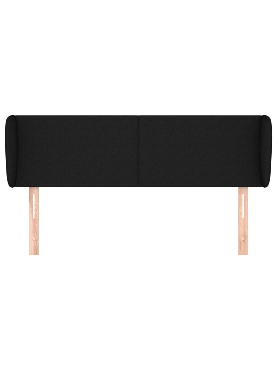 Čelo postele typu ušák černé 147x23x78/88 cm textil