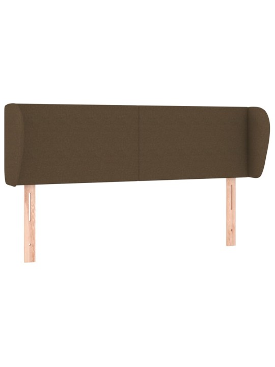Čelo postele typu ušák tmavě hnědé 147x23x78/88 cm textil