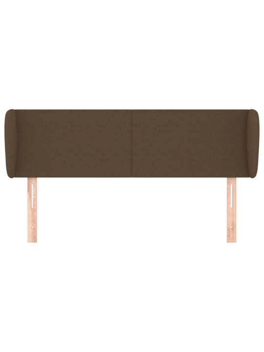 Čelo postele typu ušák tmavě hnědé 147x23x78/88 cm textil
