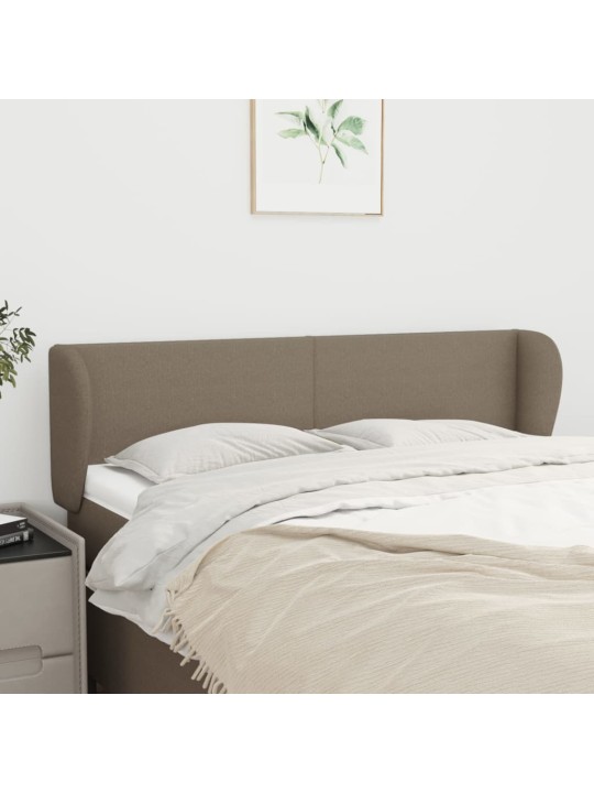 Čelo postele typu ušák taupe 147x23x78/88 cm textil