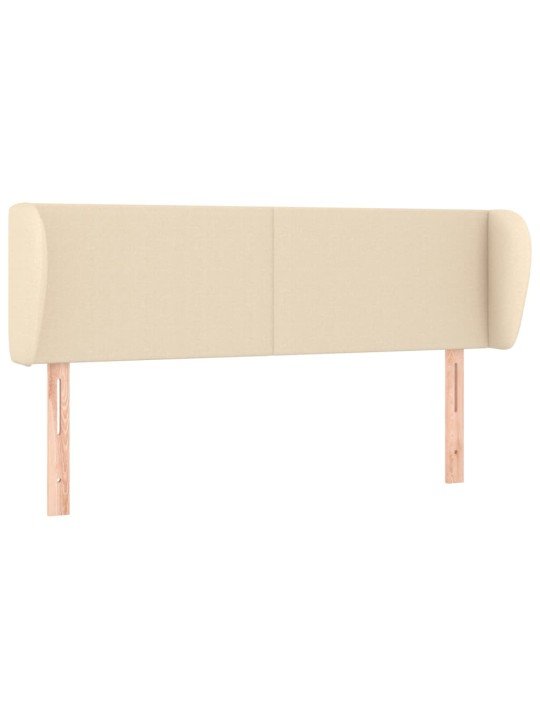 Čelo postele typu ušák krémové 147x23x78/88 cm textil