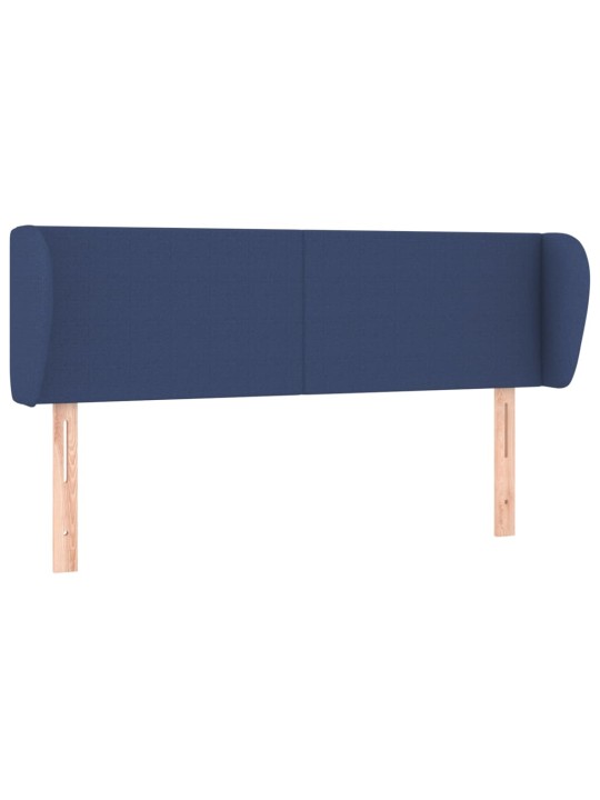 Čelo postele typu ušák modré 147x23x78/88 cm textil