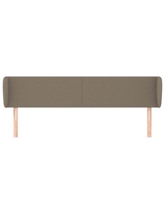 Čelo postele typu ušák taupe 163x23x78/88 cm textil