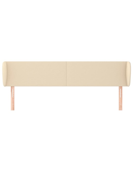 Čelo postele typu ušák krémové 163x23x78/88 cm textil