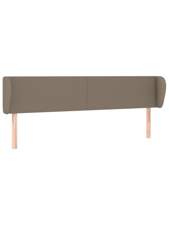 Čelo postele typu ušák taupe 203x23x78/88 cm textil