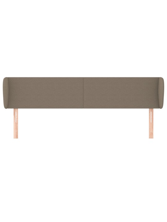 Čelo postele typu ušák taupe 203x23x78/88 cm textil