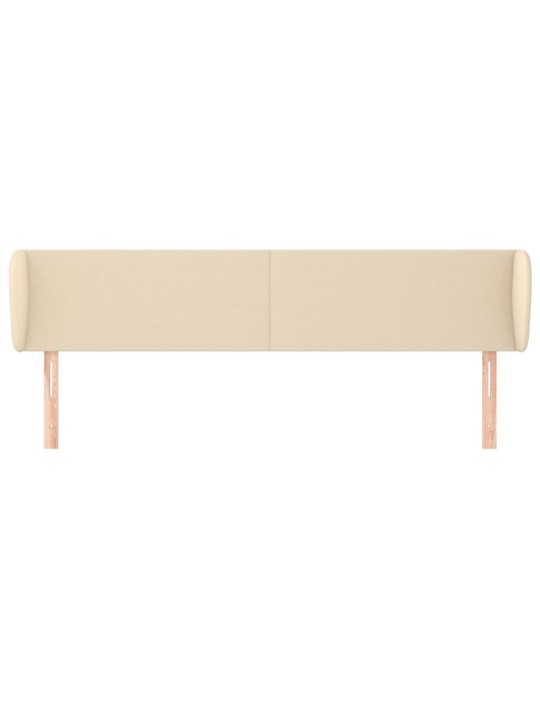 Čelo postele typu ušák krémové 203x23x78/88 cm textil