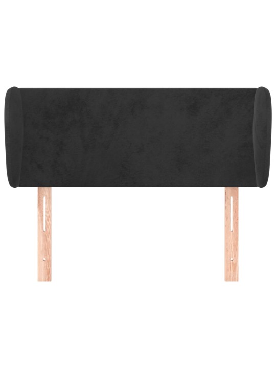 Čelo postele typu ušák černé 83x23x78/88 cm samet