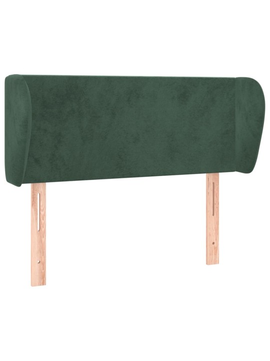 Čelo postele typu ušák tmavě zelené 83x23x78/88 cm samet