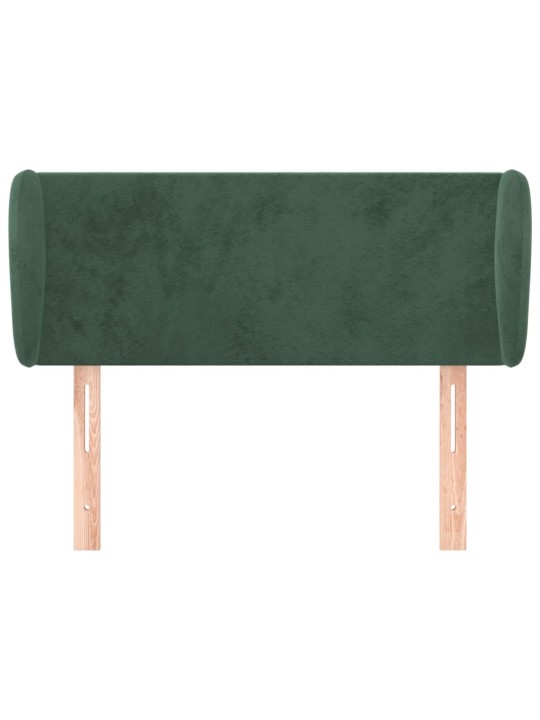 Čelo postele typu ušák tmavě zelené 83x23x78/88 cm samet