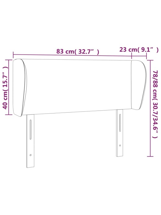 Čelo postele typu ušák tmavě zelené 83x23x78/88 cm samet
