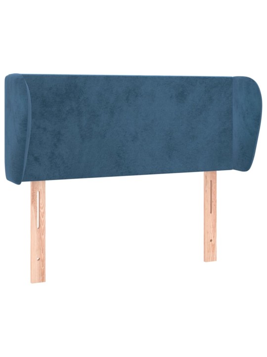 Čelo postele typu ušák tmavě modré 83x23x78/88 cm samet