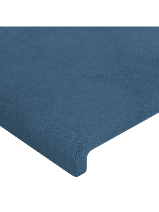 Čelo postele typu ušák tmavě modré 83x23x78/88 cm samet