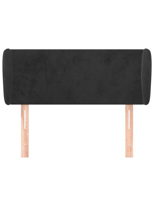 Čelo postele typu ušák černé 93x23x78/88 cm samet